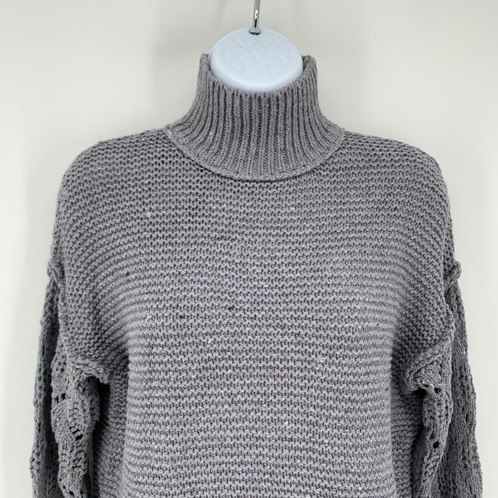 NWT Universal Thread Gray Turtleneck Chunky Knit Pullover Sweater Size XXL - Picture 2 of 5